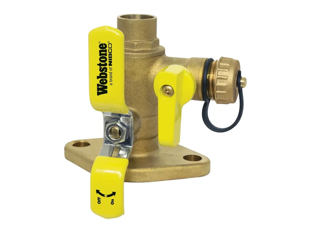 WEBSTONE THD-X041 Isolator with Drain Full Port Forged Brass Uni-Flange Ball Valve