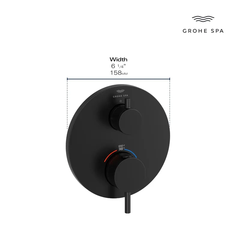 Grohe 24361EN0 Atrio New Dual Function 2-Handle Thermostatic Valve Trim