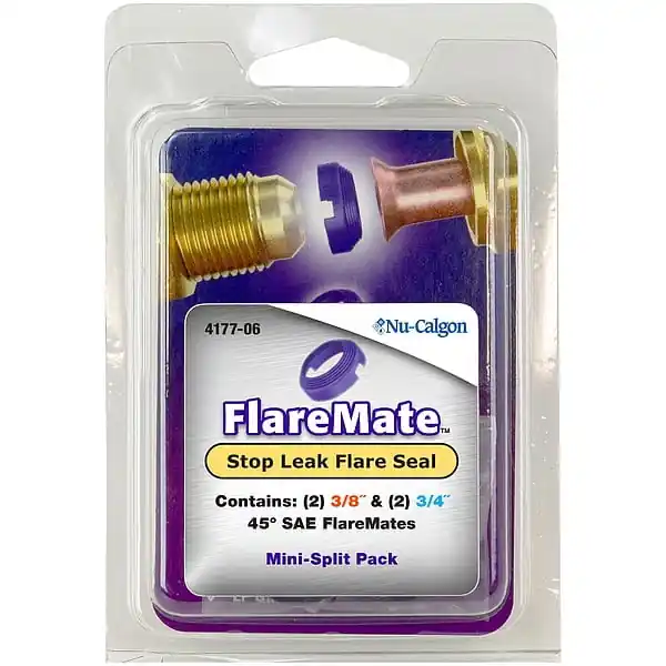 Nu-Calgon 4177-06 FlareMate Mini-Split Seal Pack (2) 3/8 inches, (2) 3/4 inches
