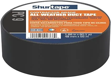 Shurtape PC-009 Contractor Grade, Co-Extruded Cloth Duct Tape, 1 Roll
