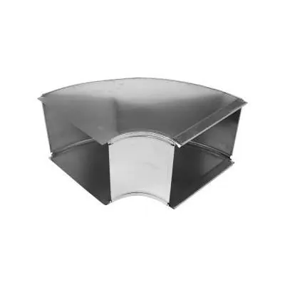 Gray Metal South 16X8-122SD Slide/Drive Long Way 90 Degree Trunk Elbow