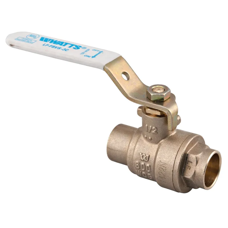 WATTS LFFBVS-3C 2-Piece Full Port Lead Free Brass Ball Valve