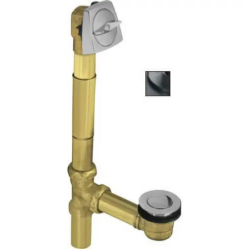 KOHLER K-7160-TF-BKB Clearflo 1-1/2 inches Through the Floor Installation Pop-Up Drain with Overflow